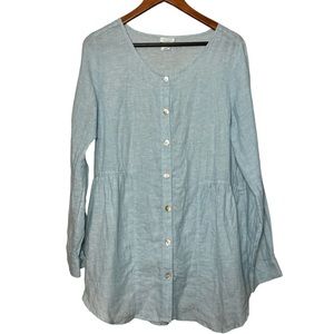Sigrid Olsen Linen Tunic Blouse